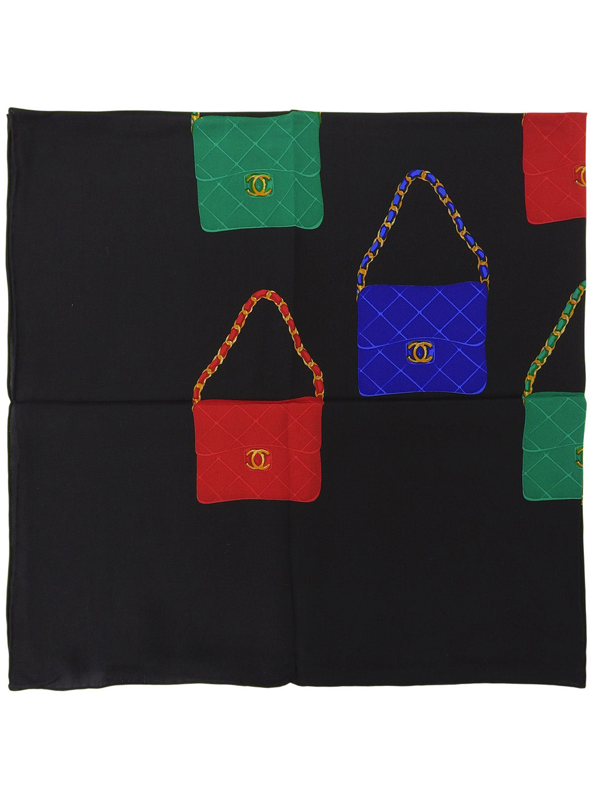 マトラッセバッグパターンスカーフ ブラック/マルチ