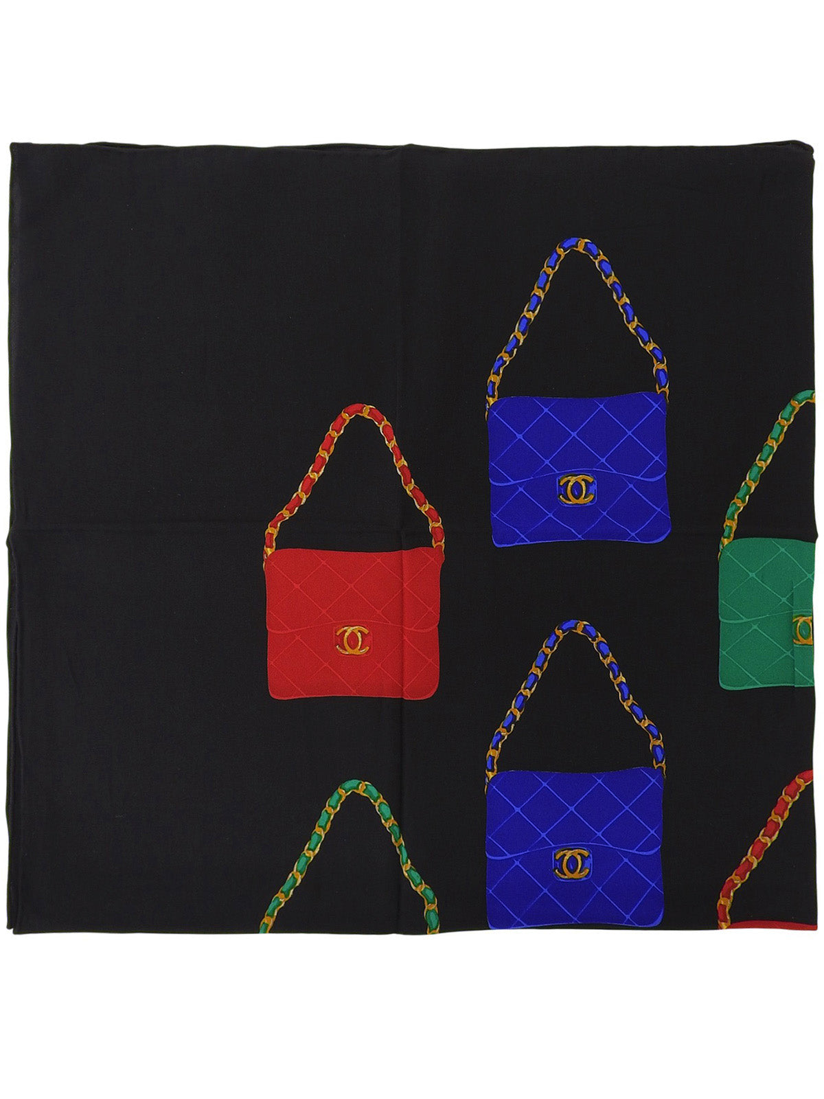 マトラッセバッグパターンスカーフ ブラック/マルチ