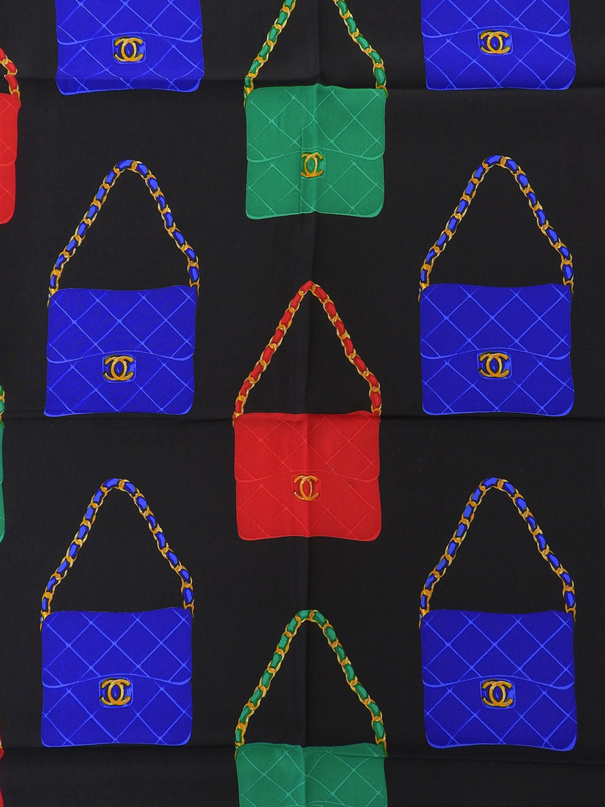 マトラッセバッグパターンスカーフ ブラック/マルチ