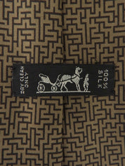 ジオメトリックパターンネクタイ カーキ