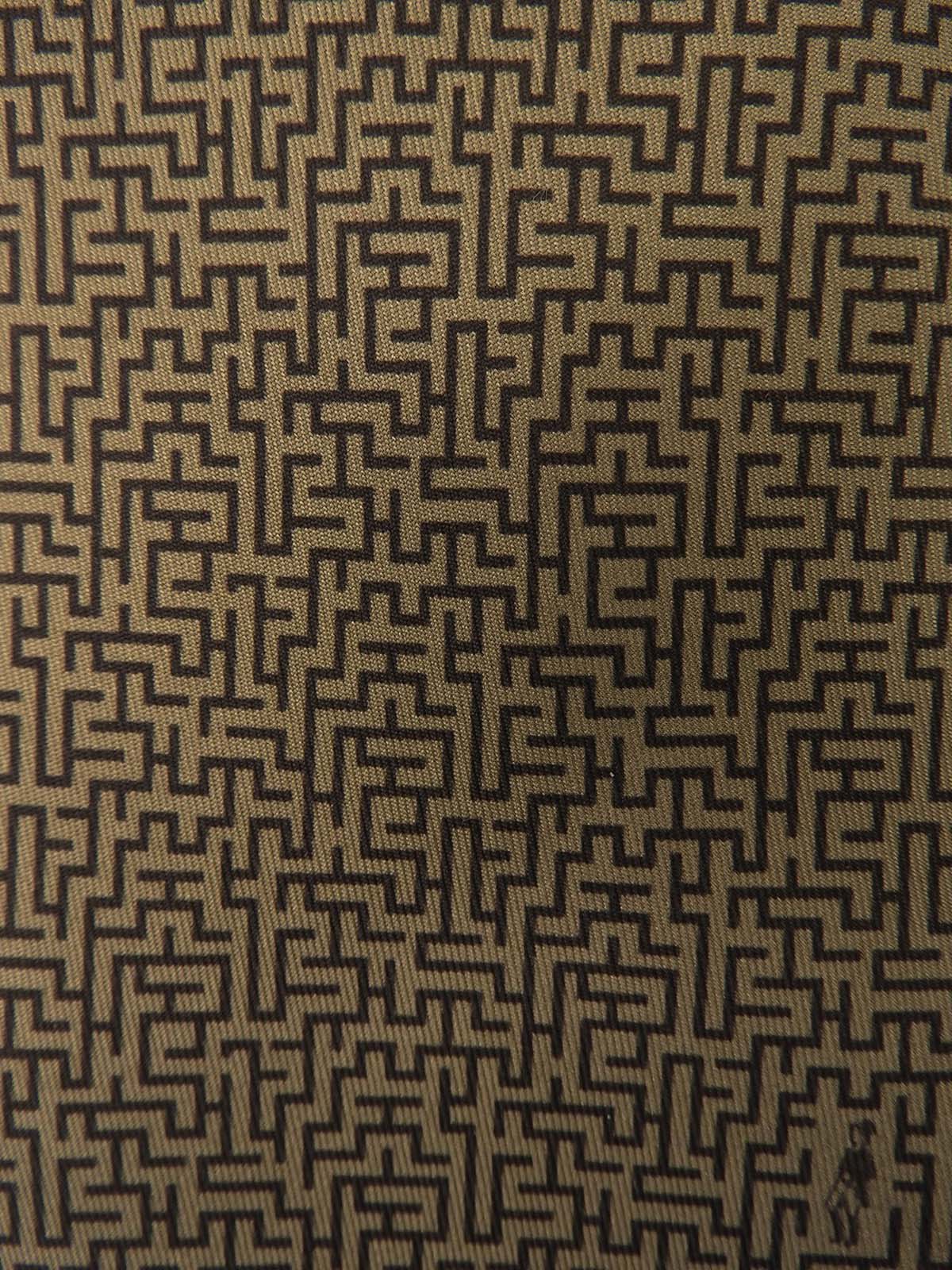 ジオメトリックパターンネクタイ カーキ