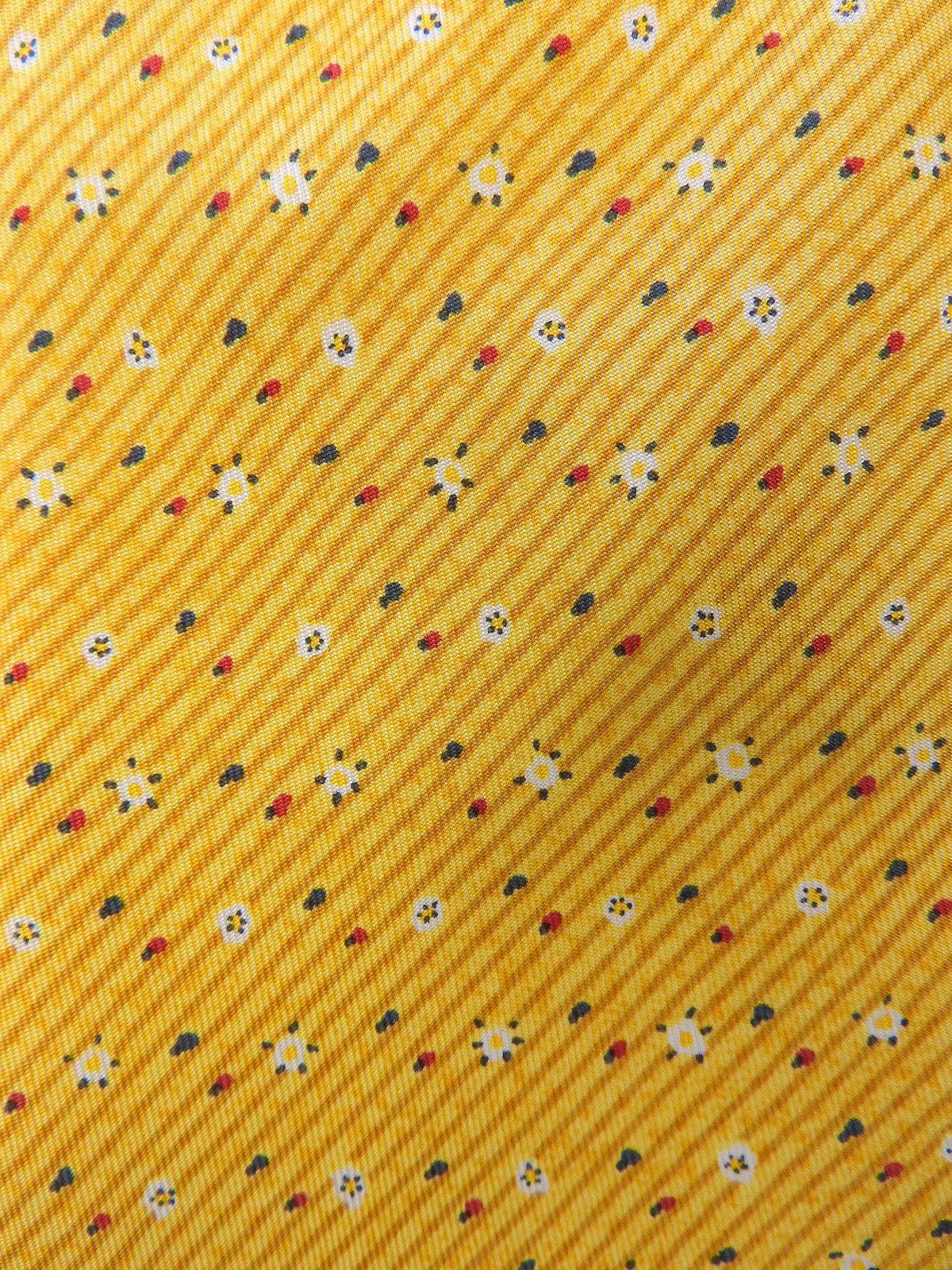 Yellow flower pattern tie
