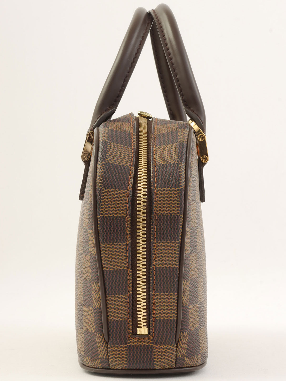 2001 Damier Saria 迷你棕色帆布