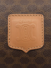 Macadam Pattern Logo Embossed Mini Boston Bag Brown