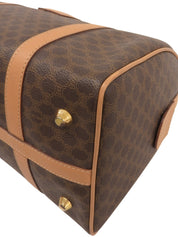 Macadam Pattern Logo Embossed Mini Boston Bag Brown