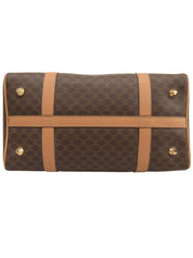 Macadam Pattern Logo Embossed Mini Boston Bag Brown