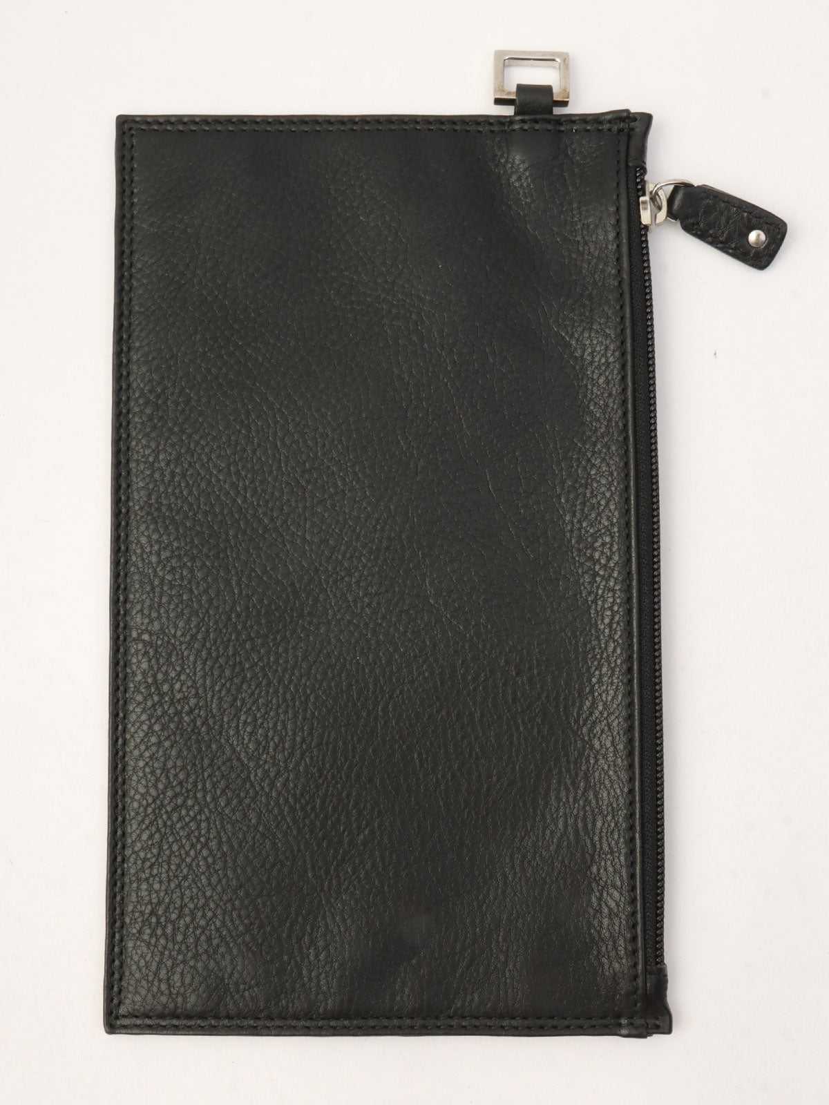 2-Way Leather Boston Bag - Black