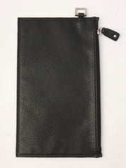 2-Way Leather Boston Bag - Black