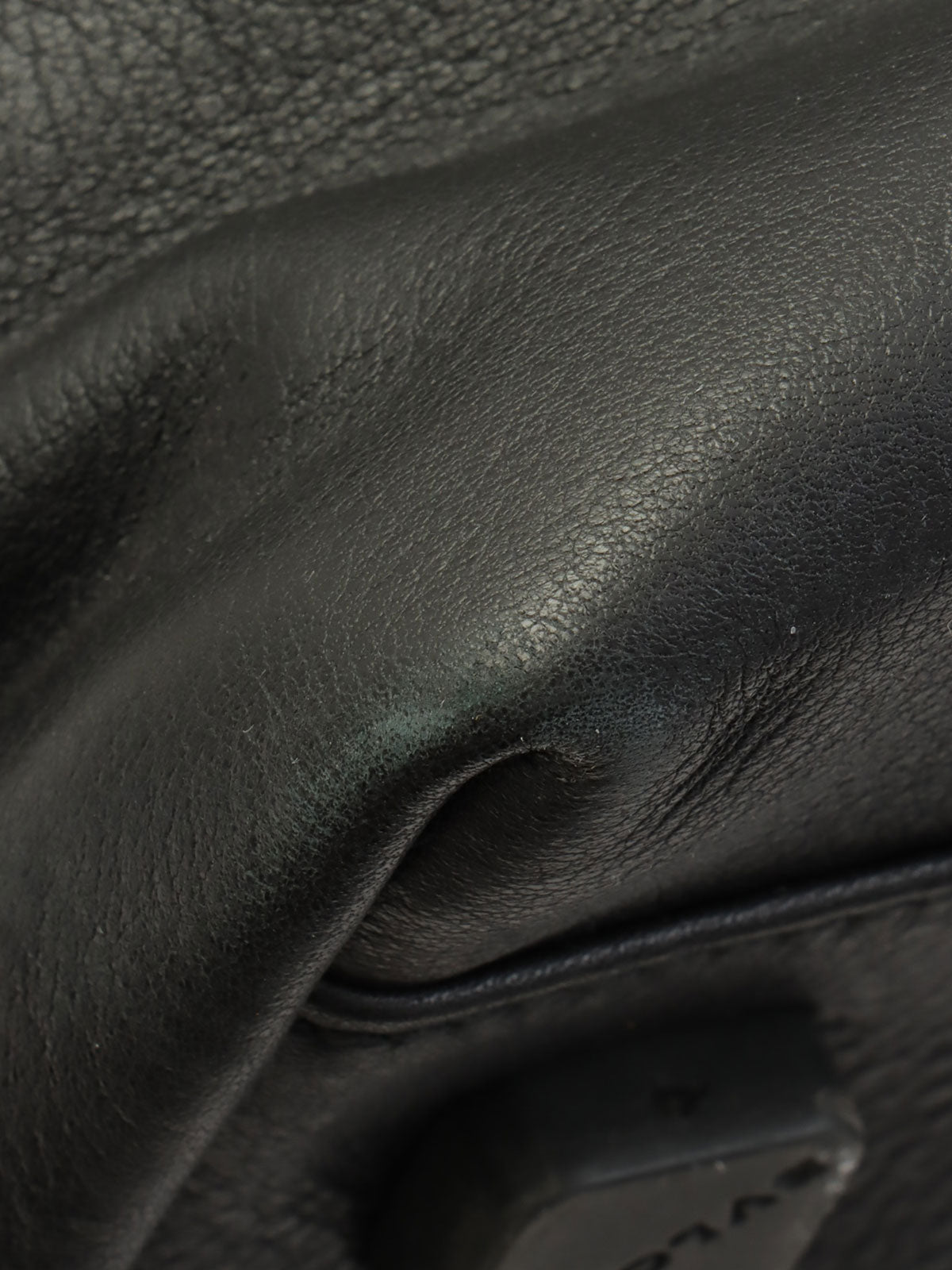 2-Way Leather Boston Bag - Black