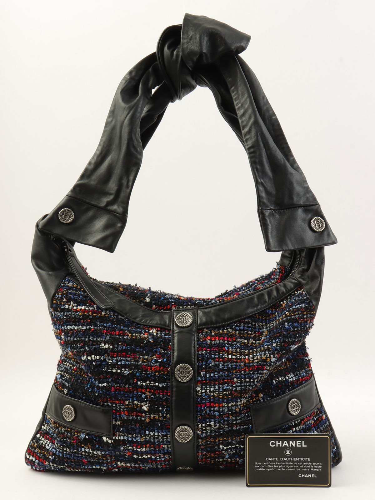 2014 款 Chanel 夹克图案女孩单肩包 黑色/多色