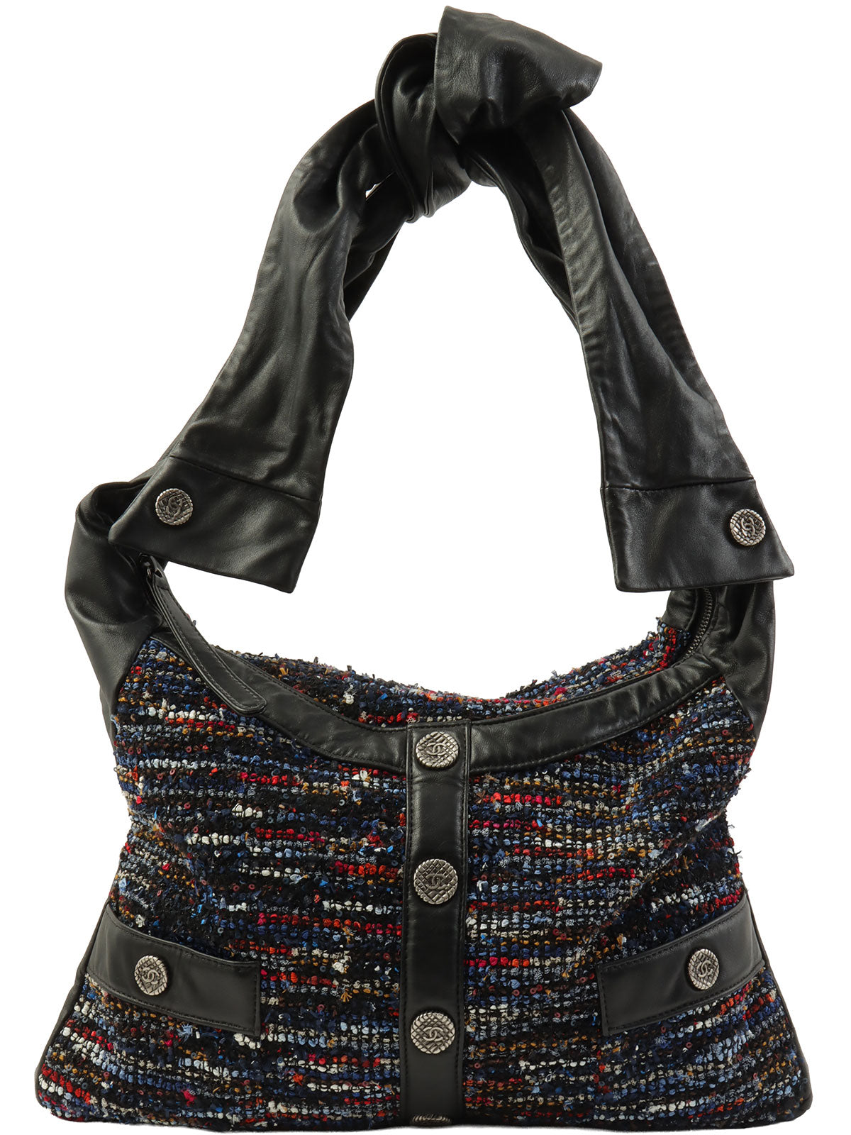 2014 款 Chanel 夹克图案女孩单肩包 黑色/多色