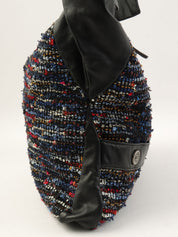 2014 款 Chanel 夹克图案女孩单肩包 黑色/多色