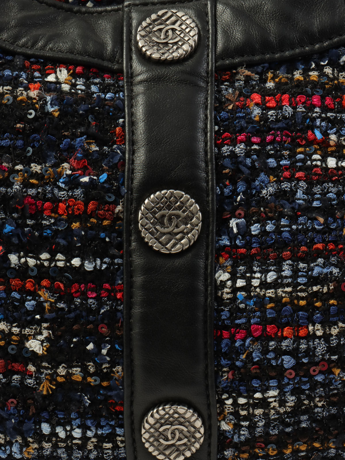 2014 Jacket Motif Girl Chanel Shoulder Bag Black/Multi