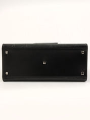 黑色 Gancini 图案手提包