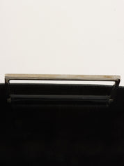 黑色 Gancini 图案手提包