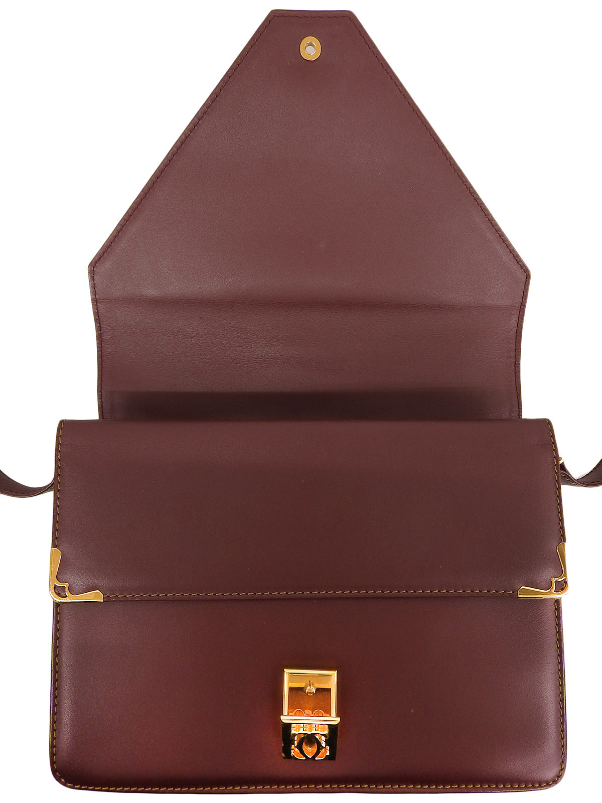 マストラインショルダーバッグ ボルドー
