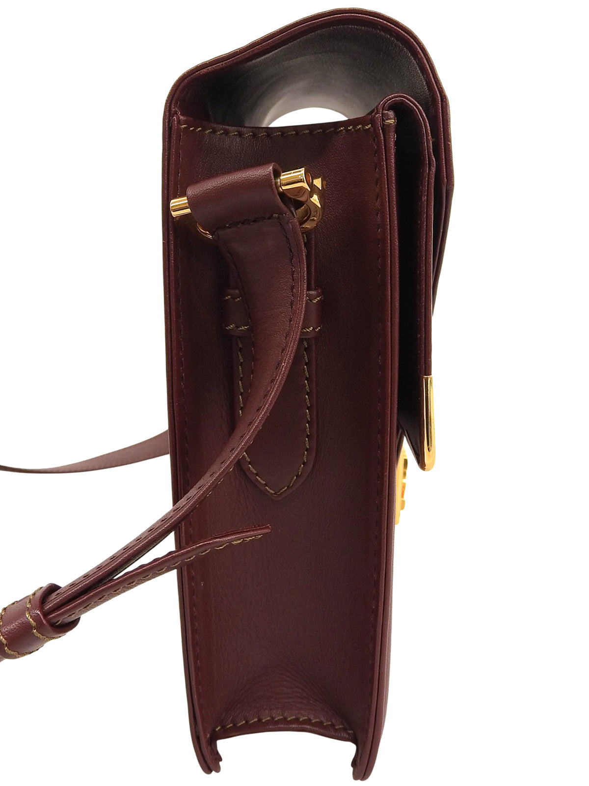 マストラインショルダーバッグ ボルドー