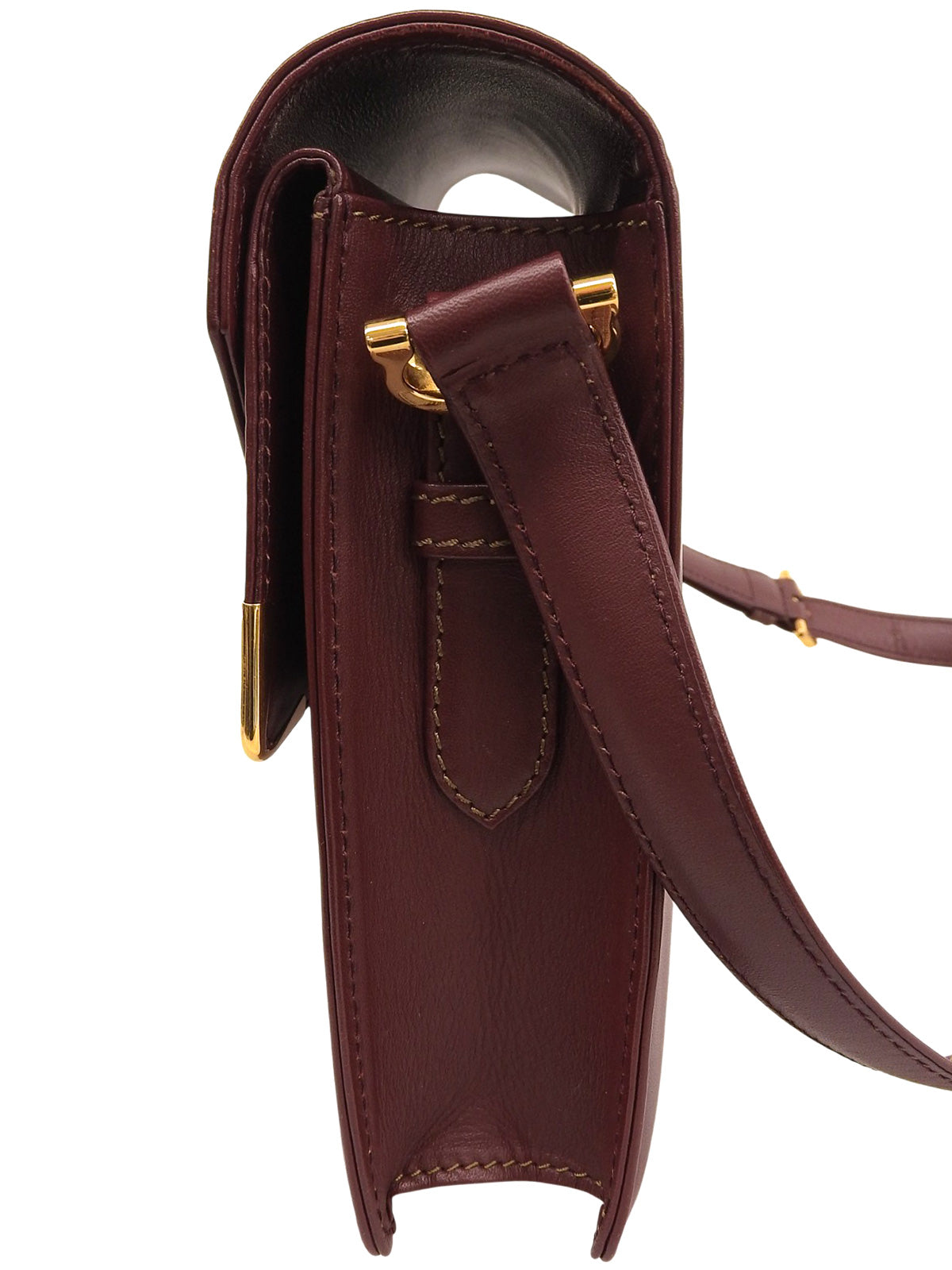 マストラインショルダーバッグ ボルドー
