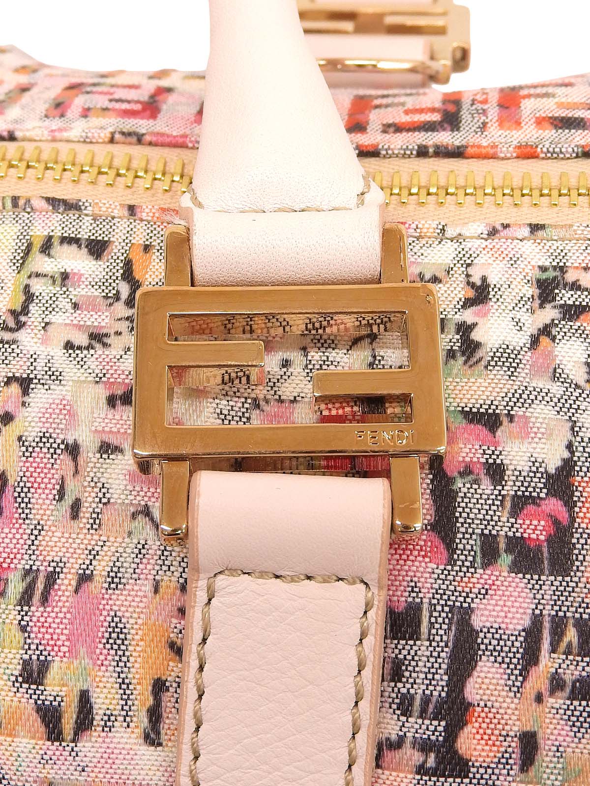 フラワーFFズッキーノパターンボストンバッグ ピンク/マルチ