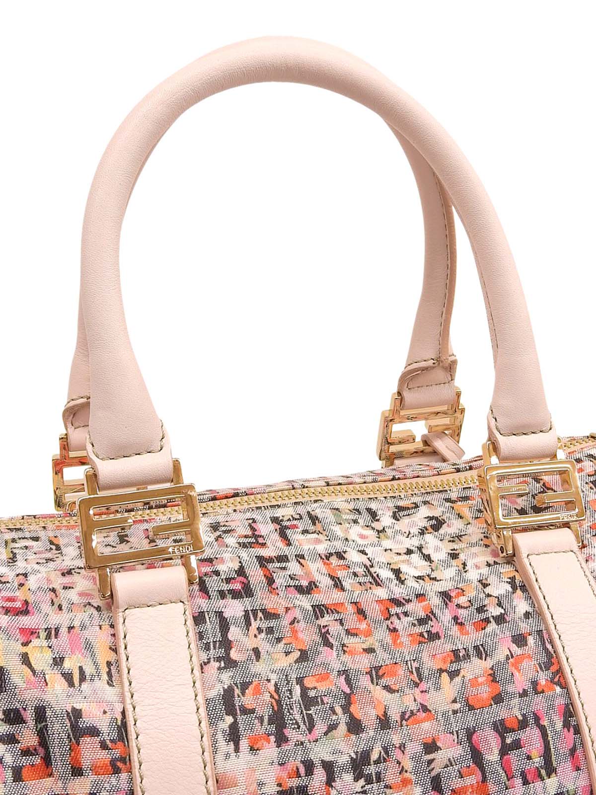 フラワーFFズッキーノパターンボストンバッグ ピンク/マルチ