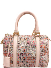 フラワーFFズッキーノパターンボストンバッグ ピンク/マルチ