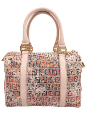 フラワーFFズッキーノパターンボストンバッグ ピンク/マルチ