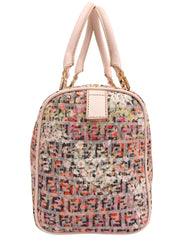 フラワーFFズッキーノパターンボストンバッグ ピンク/マルチ