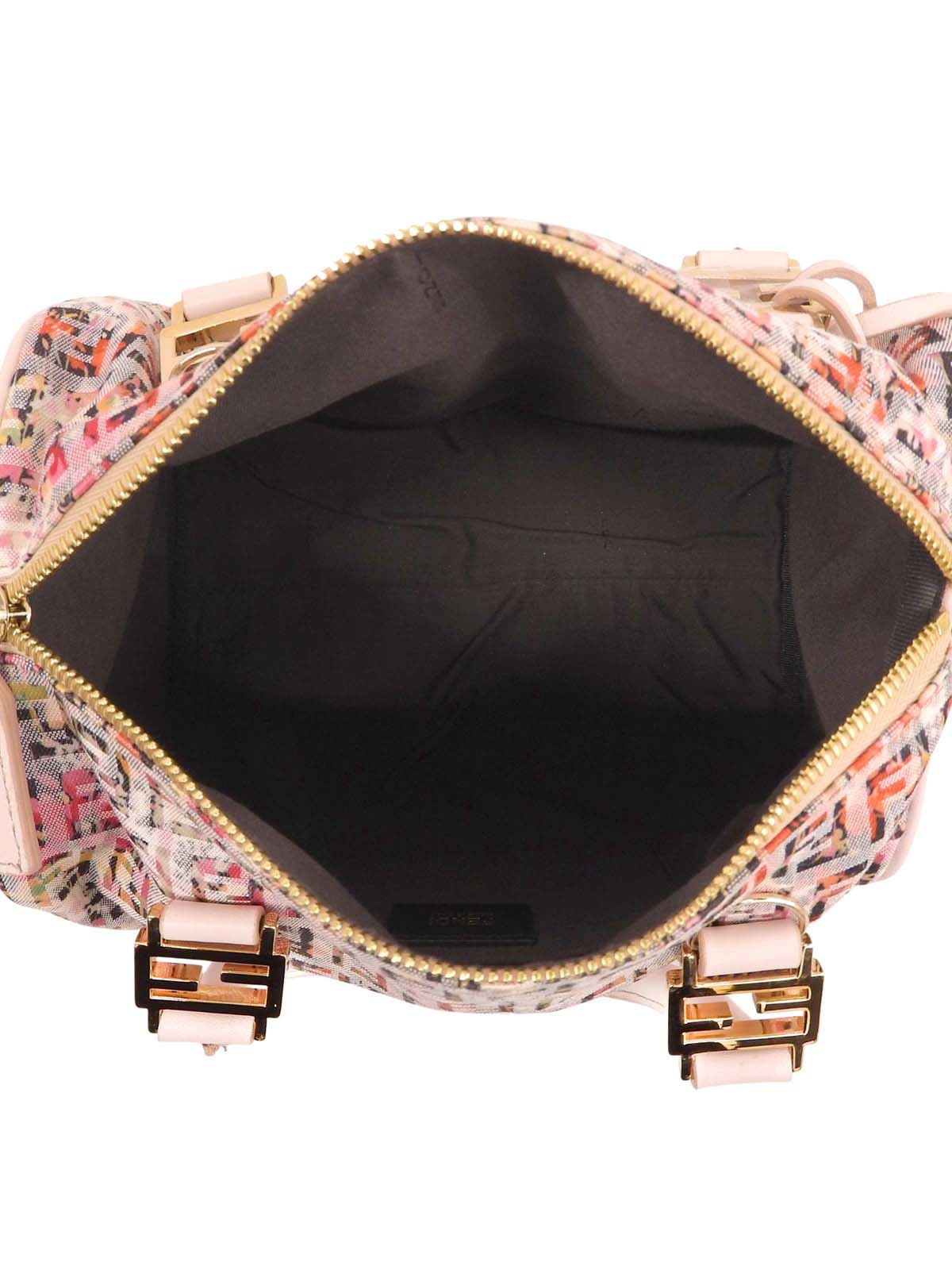 フラワーFFズッキーノパターンボストンバッグ ピンク/マルチ