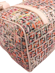 フラワーFFズッキーノパターンボストンバッグ ピンク/マルチ