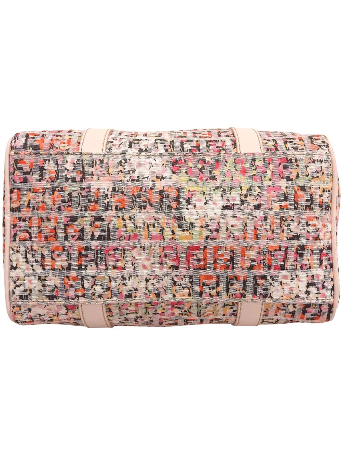 フラワーFFズッキーノパターンボストンバッグ ピンク/マルチ