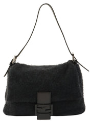 针织妈妈水桶包海军蓝