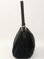 针织妈妈水桶包海军蓝