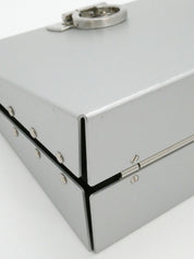 アルミガンチーニプレートチェーンショルダーバッグ シルバー