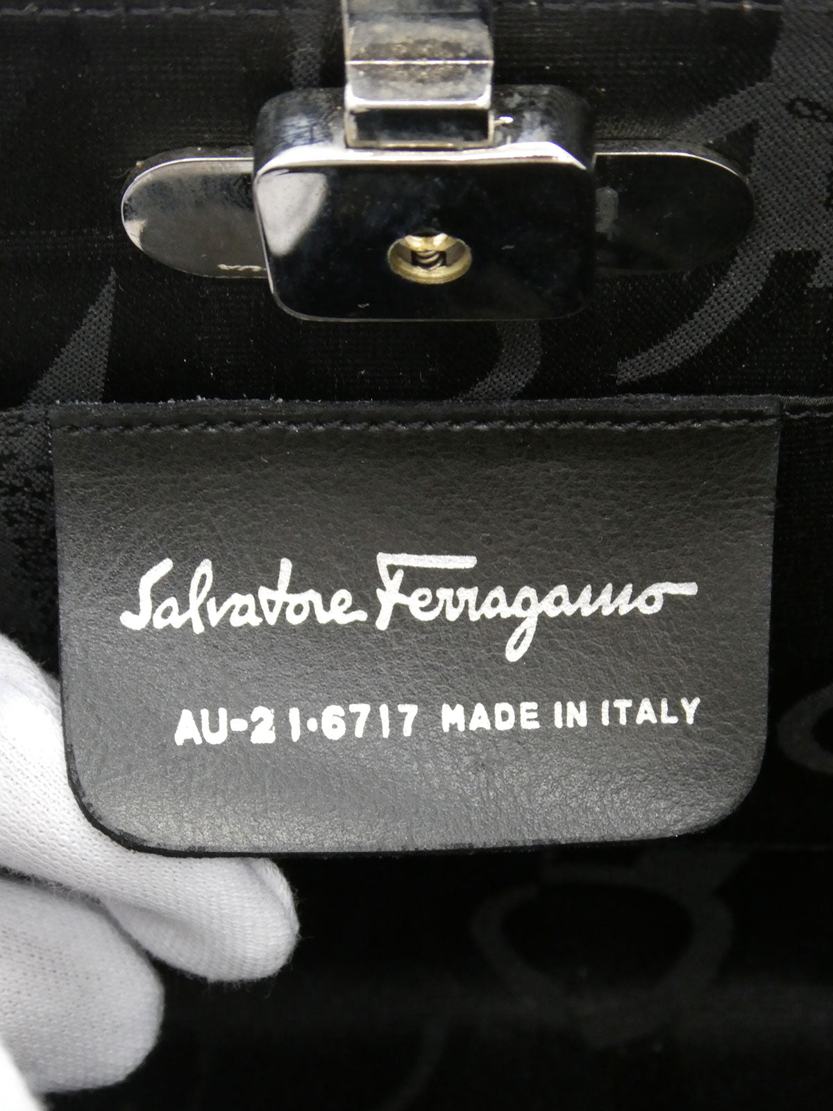 アルミガンチーニプレートチェーンショルダーバッグ シルバー