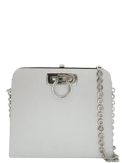 アルミガンチーニプレートチェーンショルダーバッグ シルバー