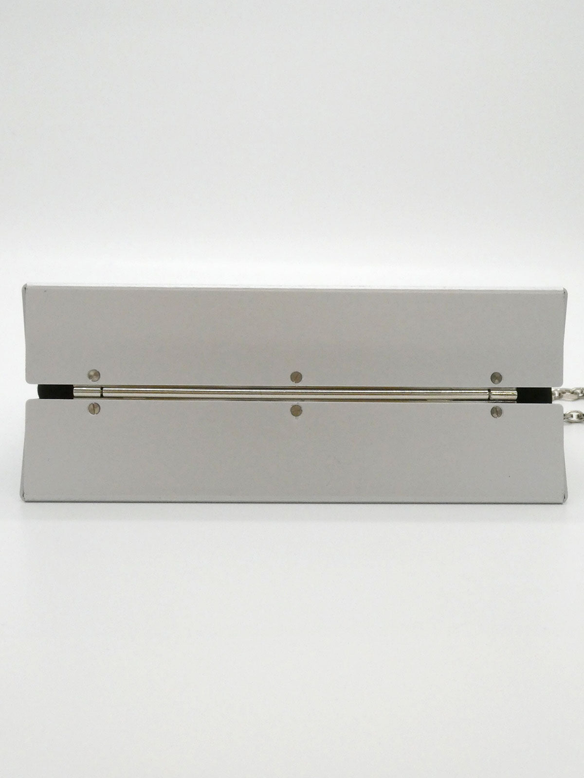 アルミガンチーニプレートチェーンショルダーバッグ シルバー