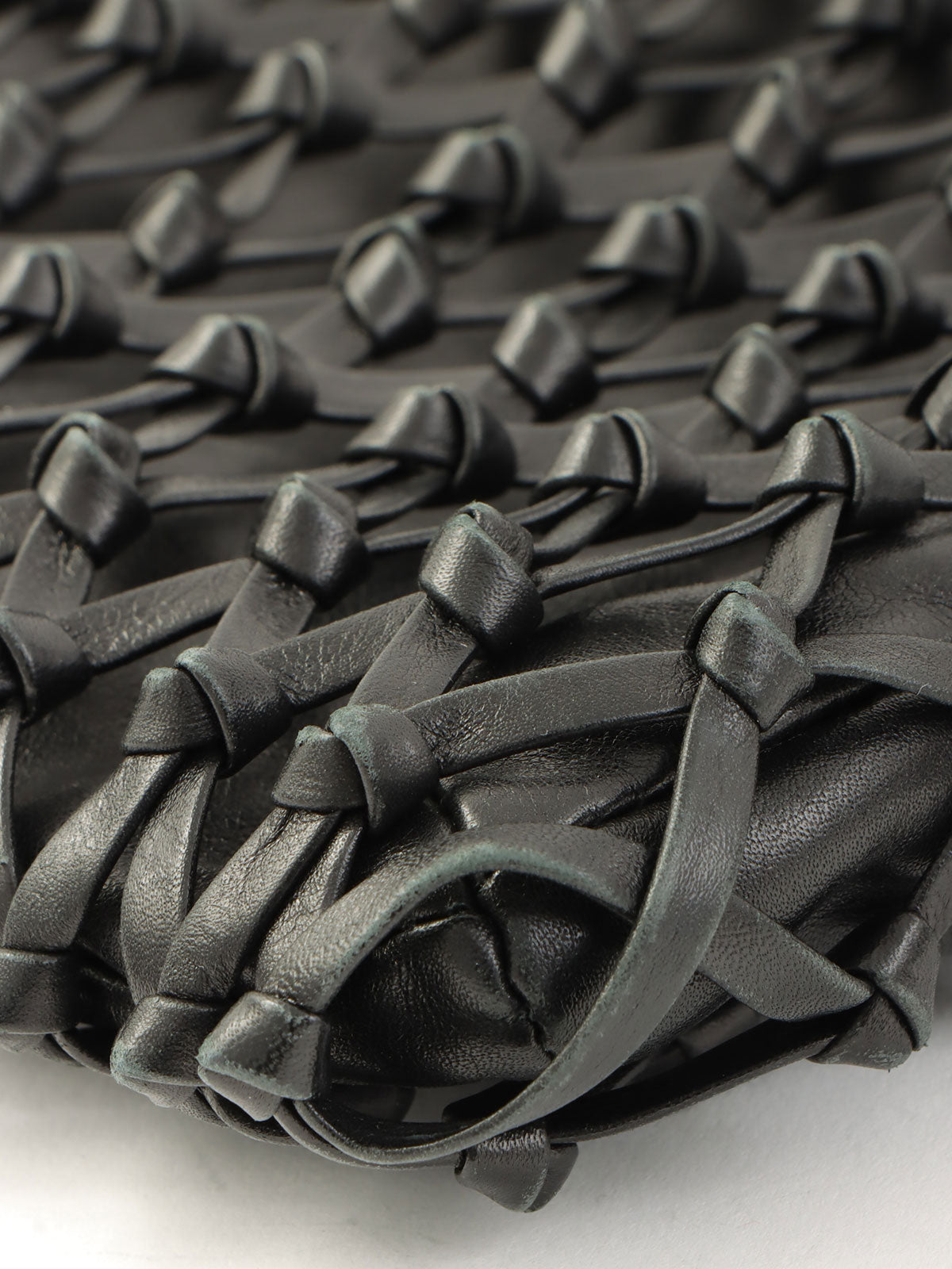 1998年頃製 ロゴプレート編み込みショルダーバッグ ブラック