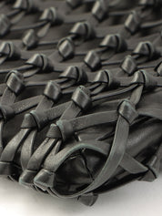 1998年頃製 ロゴプレート編み込みショルダーバッグ ブラック