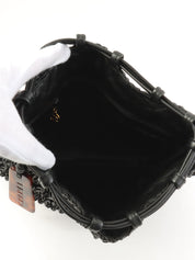 1998年頃製 ロゴプレート編み込みショルダーバッグ ブラック