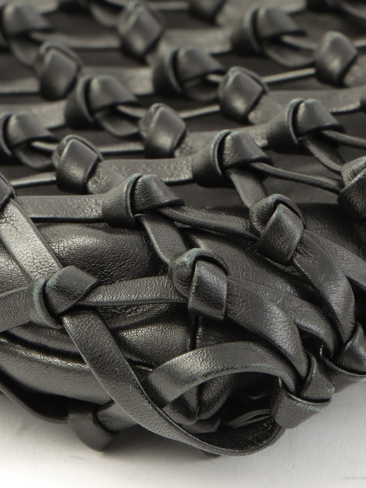 1998年頃製 ロゴプレート編み込みショルダーバッグ ブラック