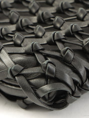 1998年頃製 ロゴプレート編み込みショルダーバッグ ブラック