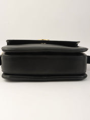 蜥蜴圆圈标志单肩包（黑色）