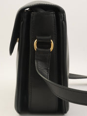 蜥蜴圆圈标志单肩包（黑色）