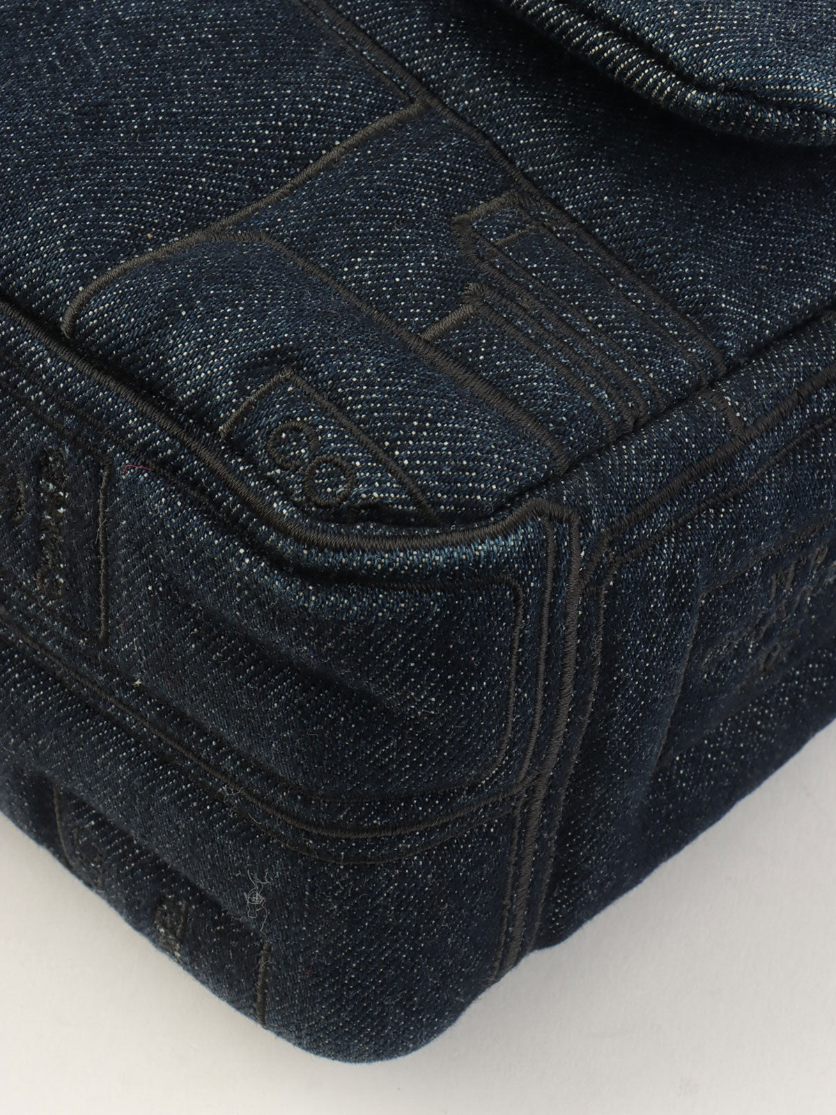 2016 Denim Perfume Pattern Classic Flap Chain Bag Indigo