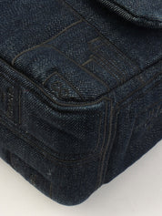 2016 Denim Perfume Pattern Classic Flap Chain Bag Indigo