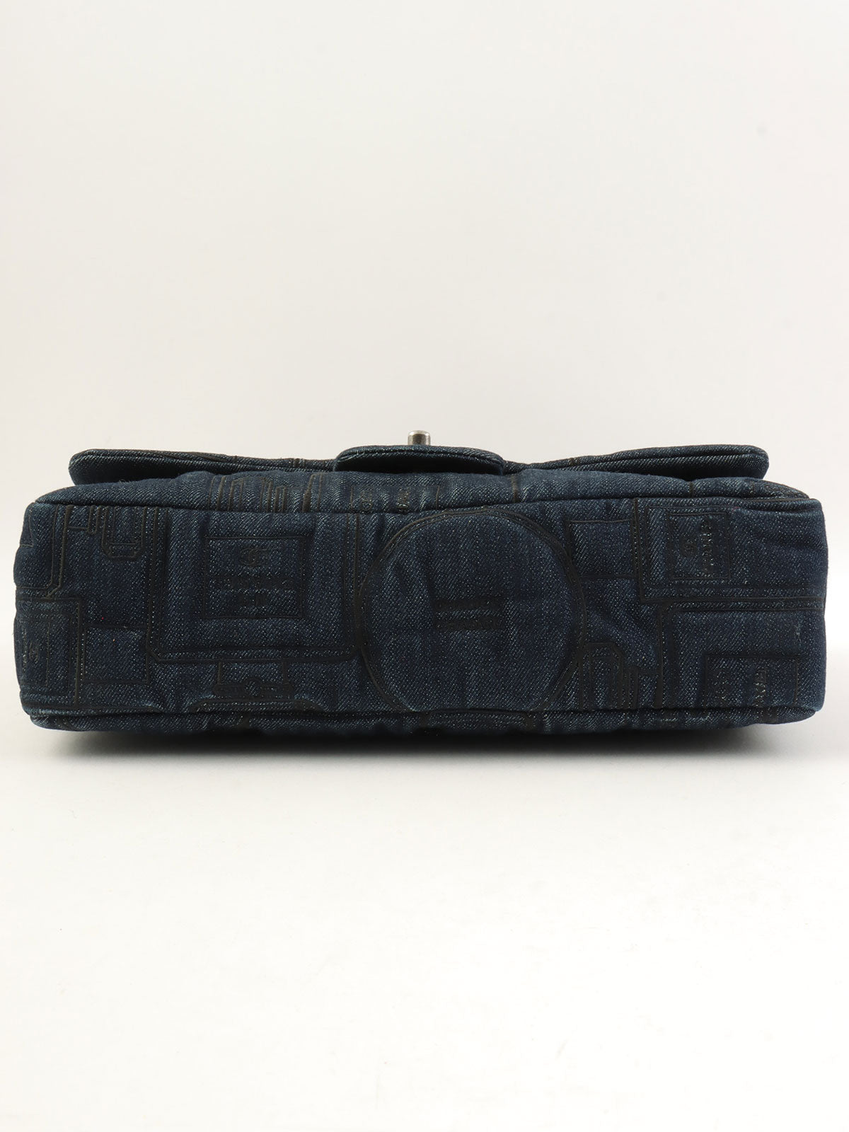 2016 Denim Perfume Pattern Classic Flap Chain Bag Indigo