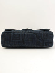 2016 Denim Perfume Pattern Classic Flap Chain Bag Indigo