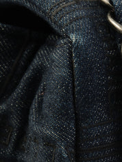 2016 Denim Perfume Pattern Classic Flap Chain Bag Indigo