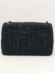 2016 Denim Perfume Pattern Classic Flap Chain Bag Indigo