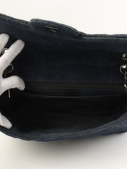 2016 Denim Perfume Pattern Classic Flap Chain Bag Indigo